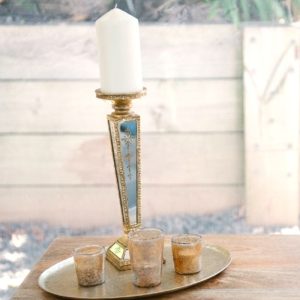 Gold Mirror Candle Holders