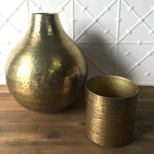 Small Brushed Gold Vase