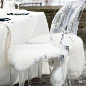 Synthetic Fur Chair Covers