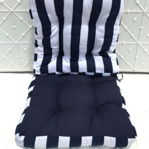 Navy Stripe Seat Cushion