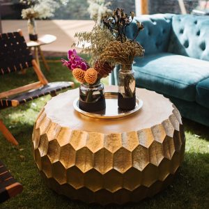 Gold Drum Coffee Table